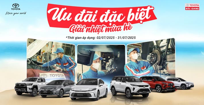 Khuyến Mãi Dịch Vụ Tháng 7 – Toyota Bắc Giang